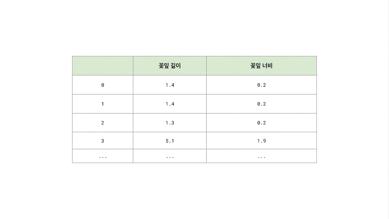 아이리스 표