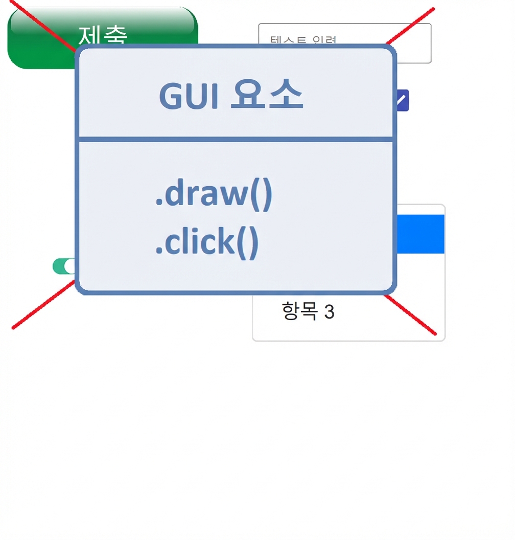 다양한 GUI 요소를 사용하지 마세요