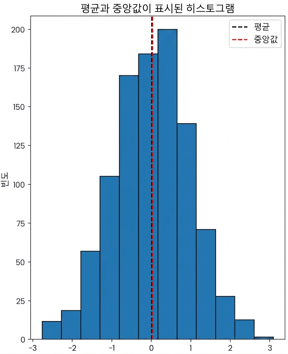 대칭 데이터 히스토그램