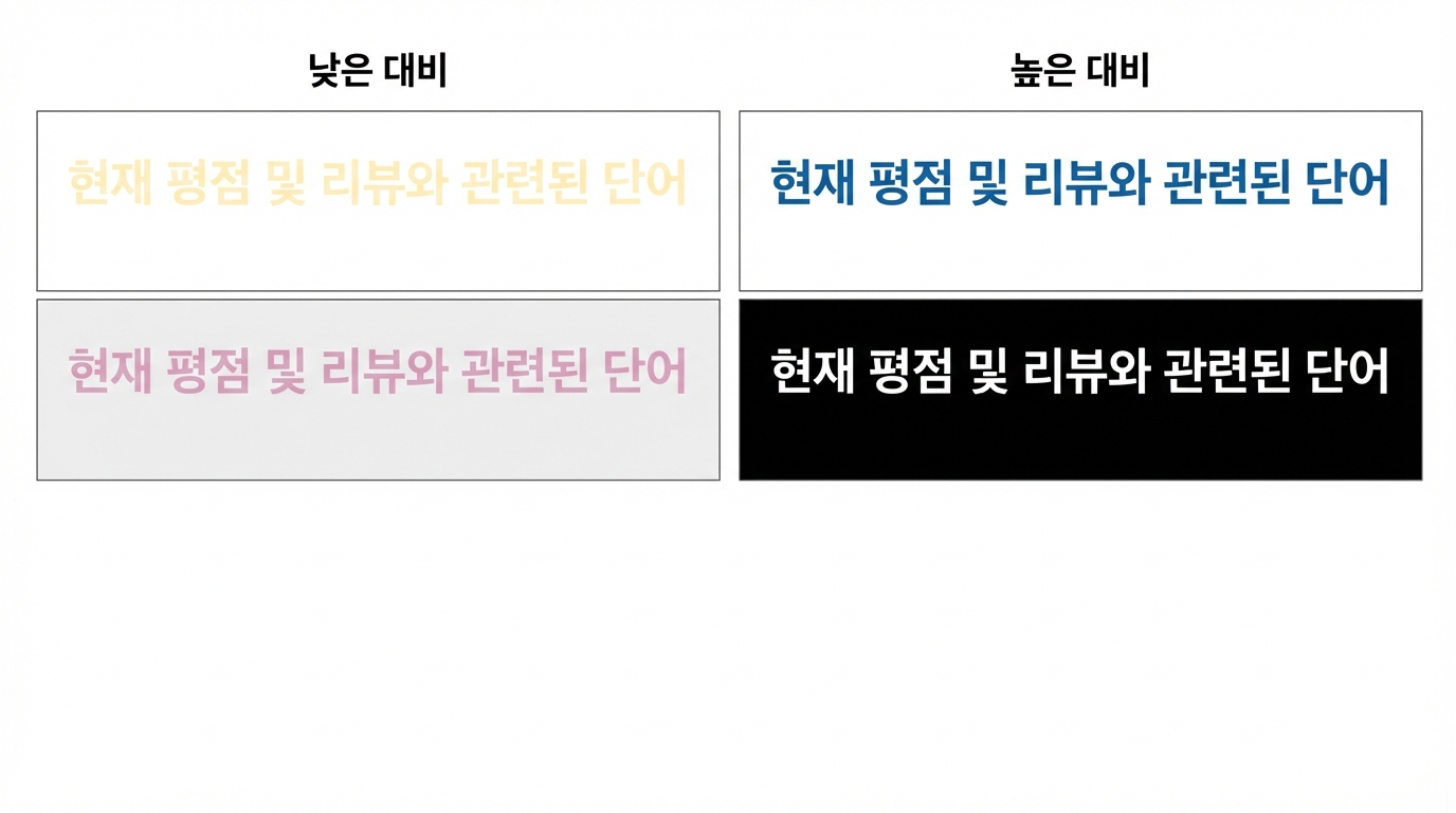고대비와 저대비 슬라이드