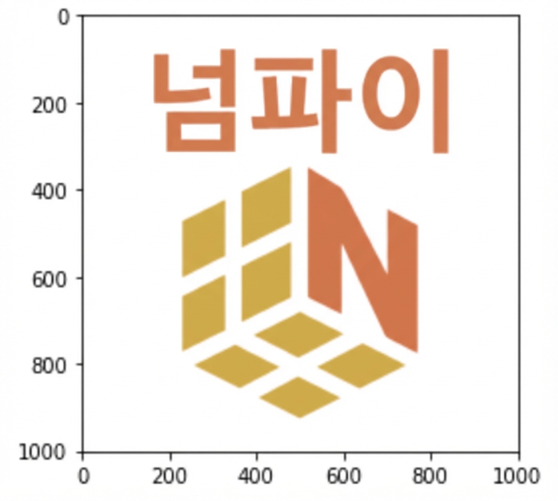 np.flip() 적용 후의 NumPy 로고