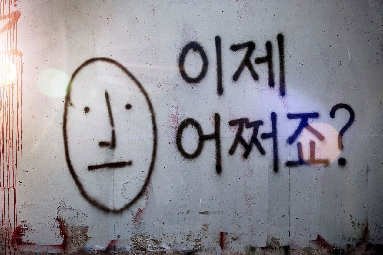 벽 낙서: What now? 라는 글귀.jpg