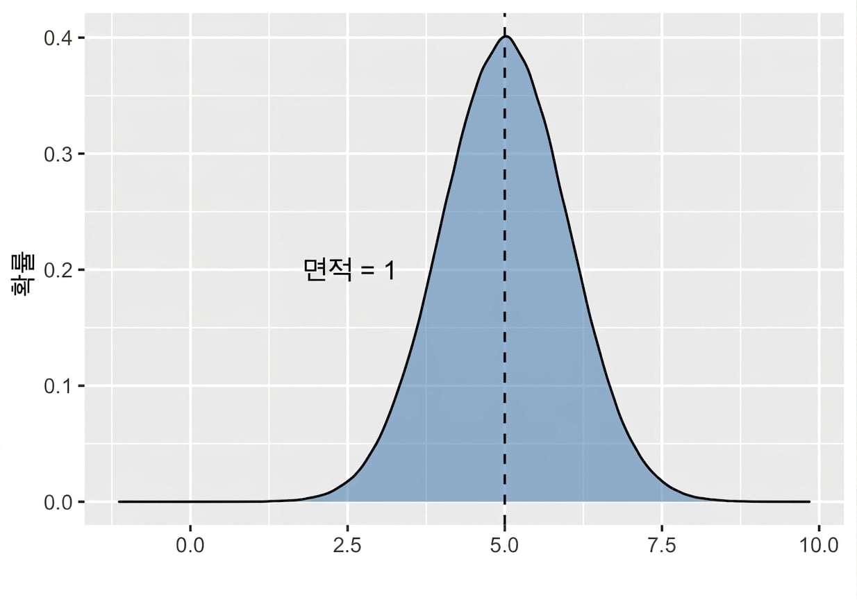 곡선 아래 면적이 음영 처리된 정규분포.png