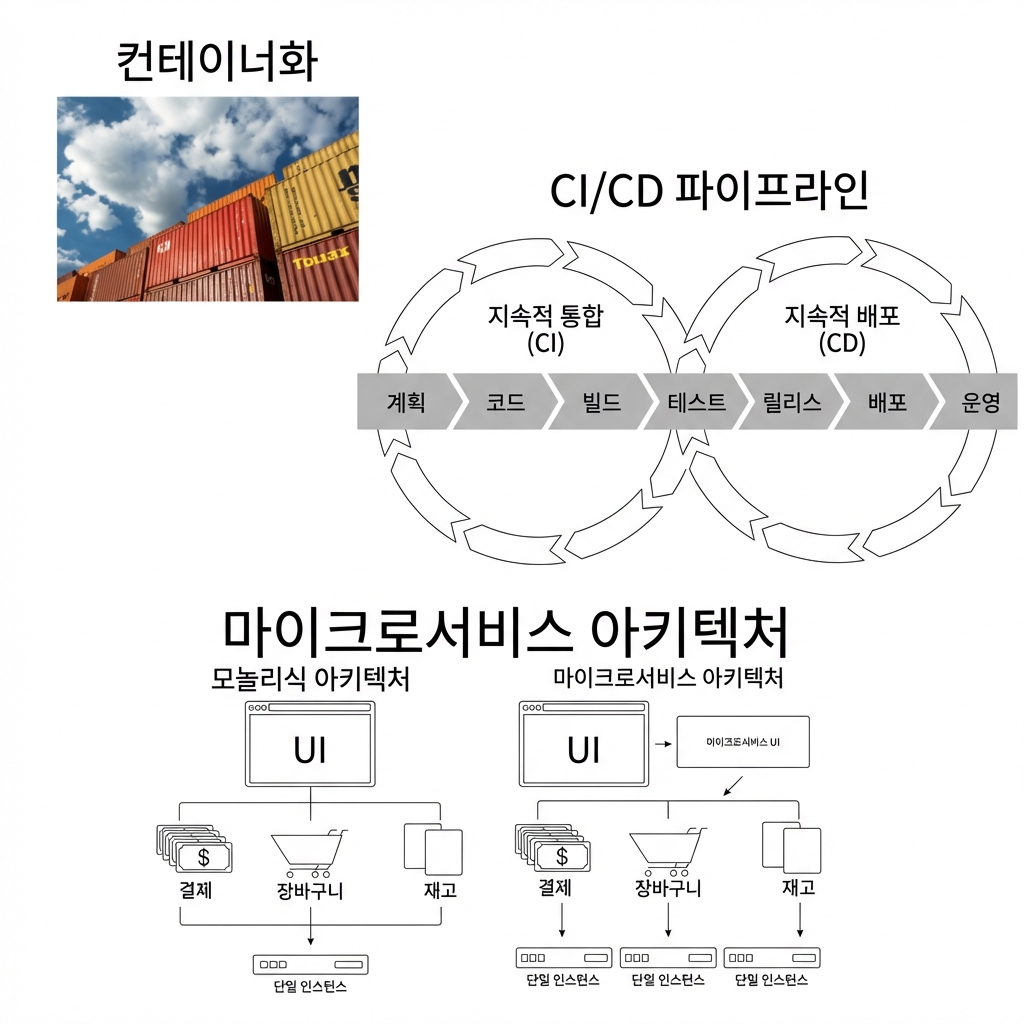 배포 단계 마이크로서비스 아키텍처