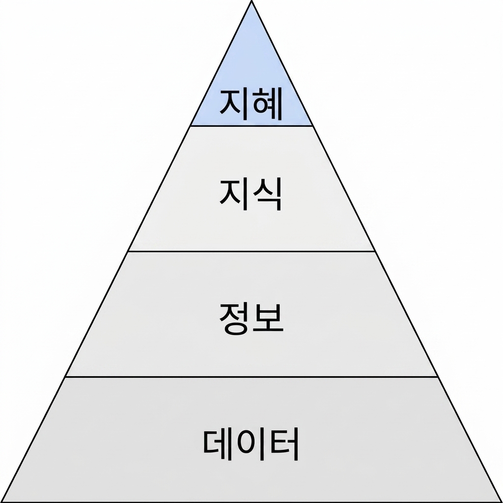 diagram of the DIKW pyarmid with wisdom step highlighted