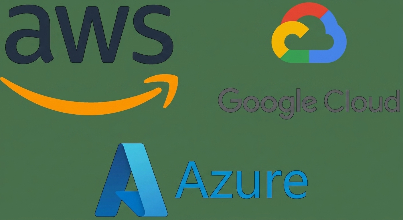 Logos of common cloud providers
