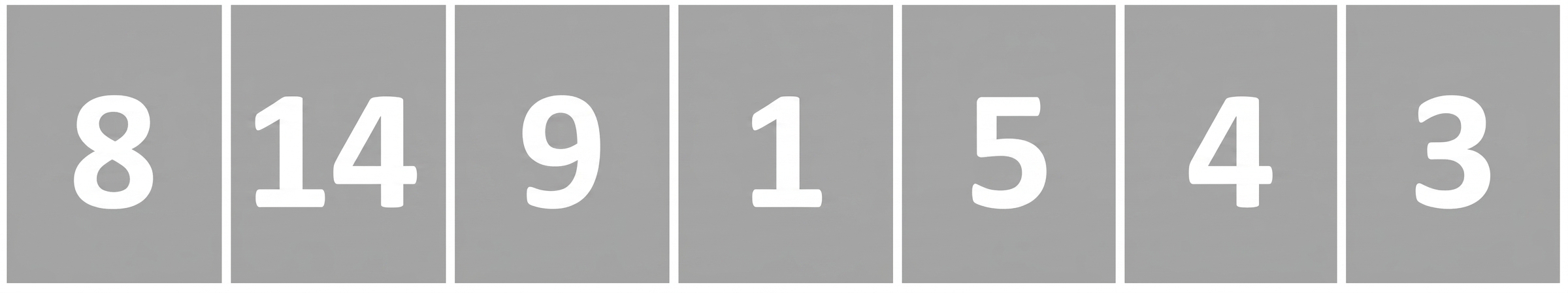 A schematic representation of a list with unordered elements.