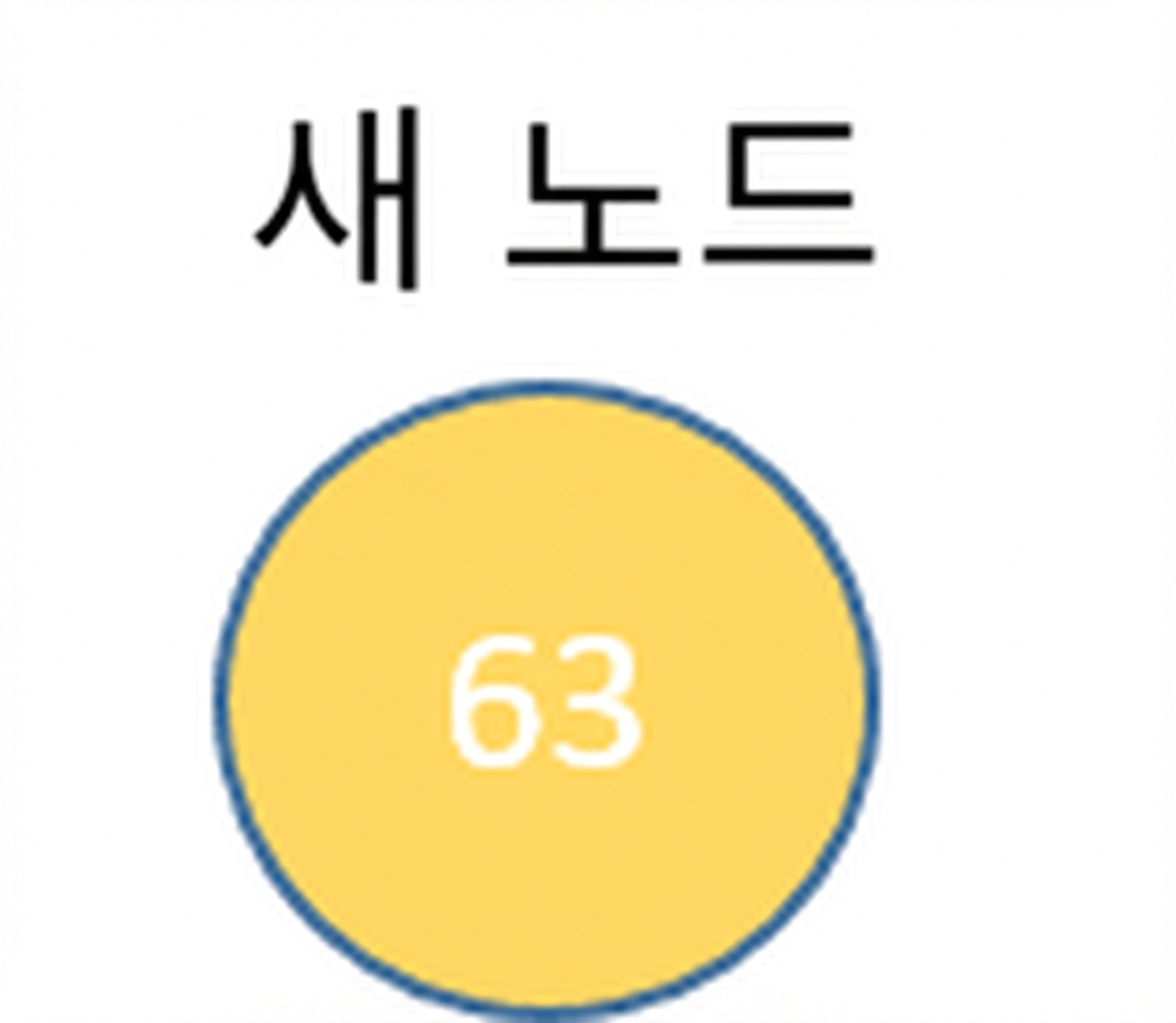 새 노드의 그래픽 표현.
