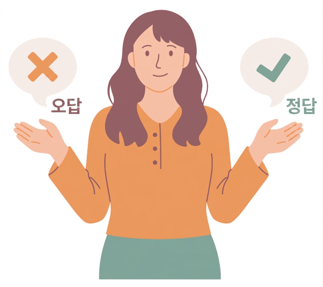 Person weighing up two choices