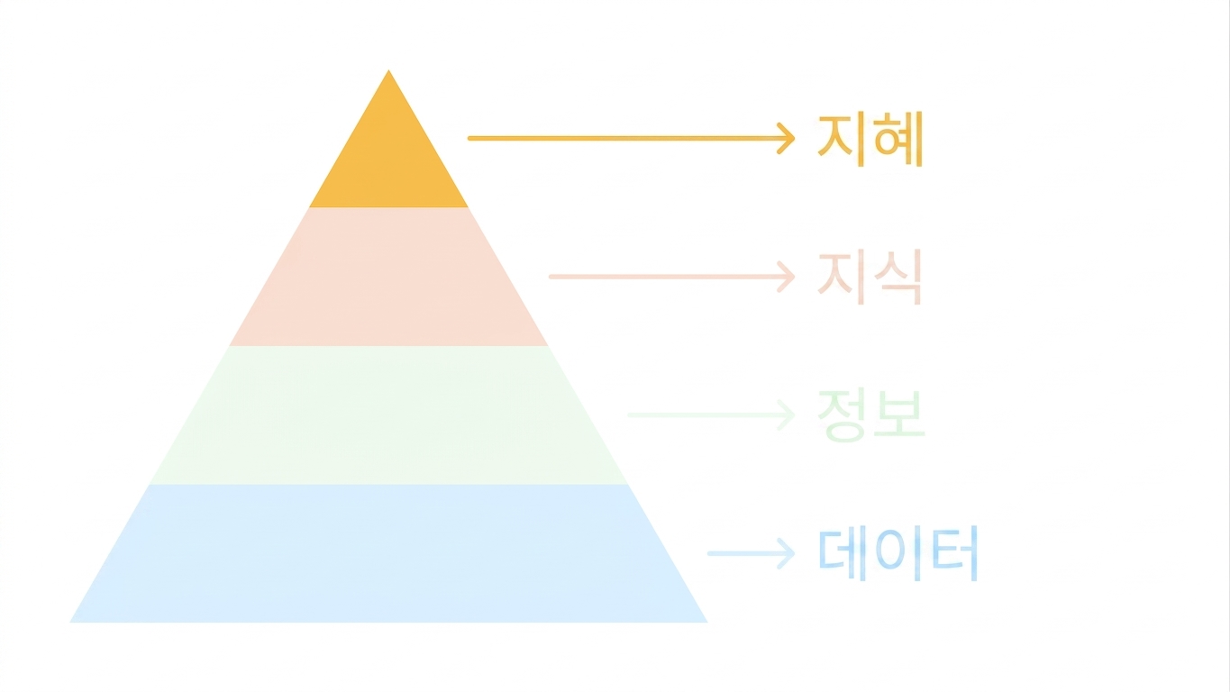 DIKW pyramid with wisdom highlighted