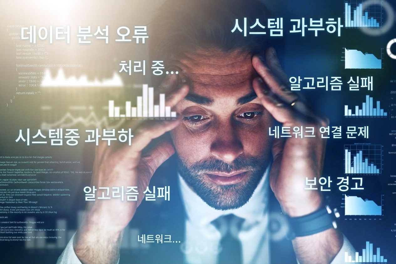 Man overwhelmed by data