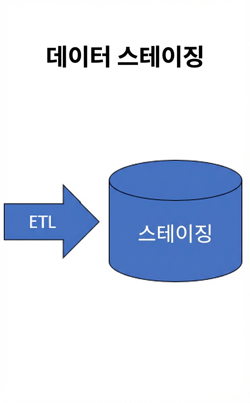데이터 웨어하우스의 스테이징 레이어 이미지