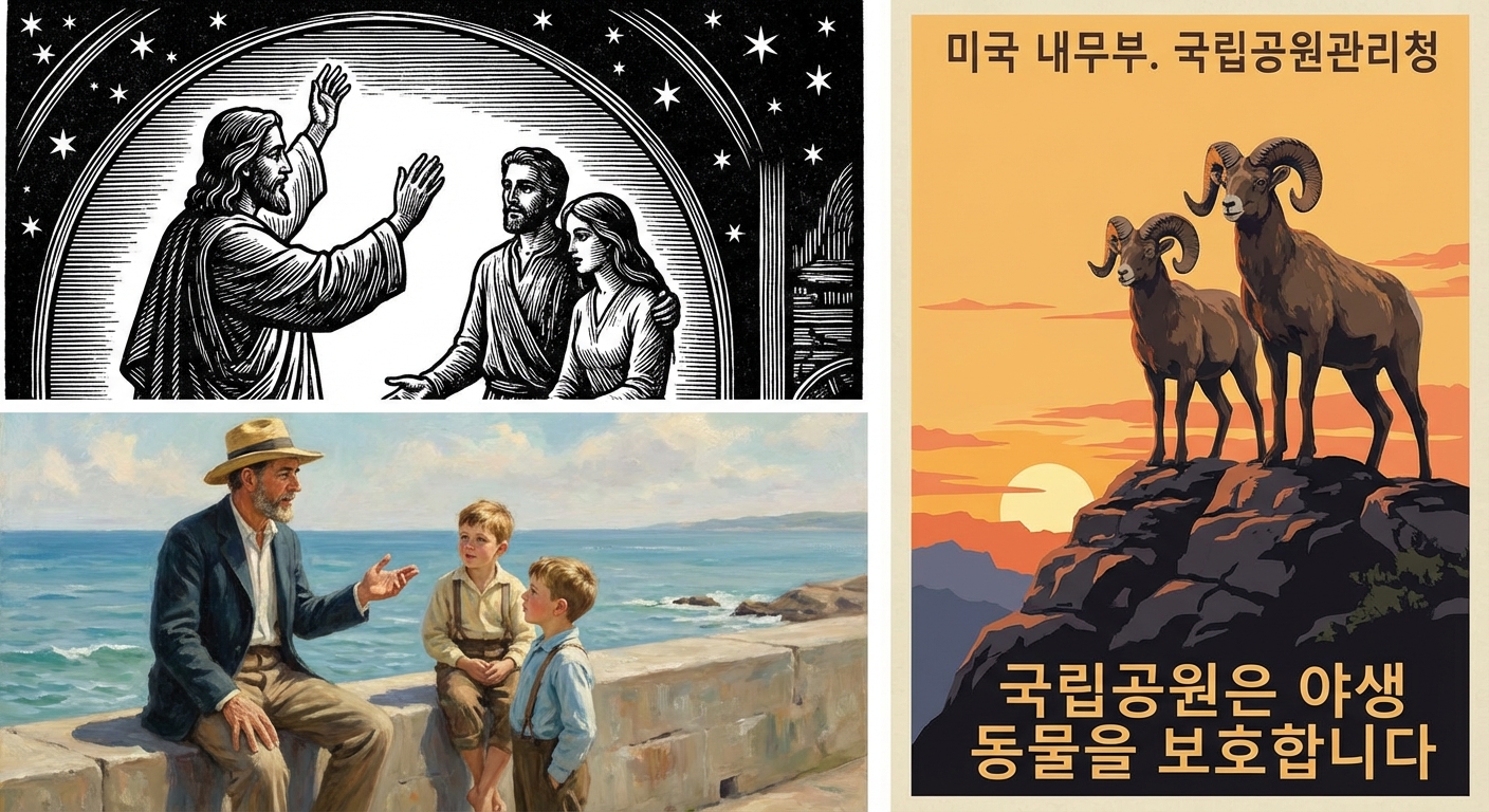 이야기책 사진 콜라주