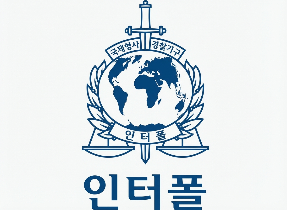인터폴 문장 사진