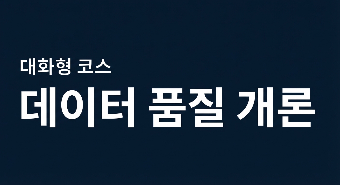 데이터 품질 과정