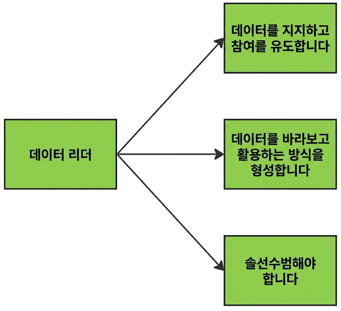 데이터 리더의 역할을 설명하는 다이어그램.