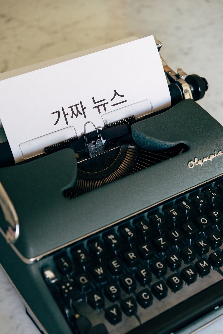Typewriter displaying "Fake News"