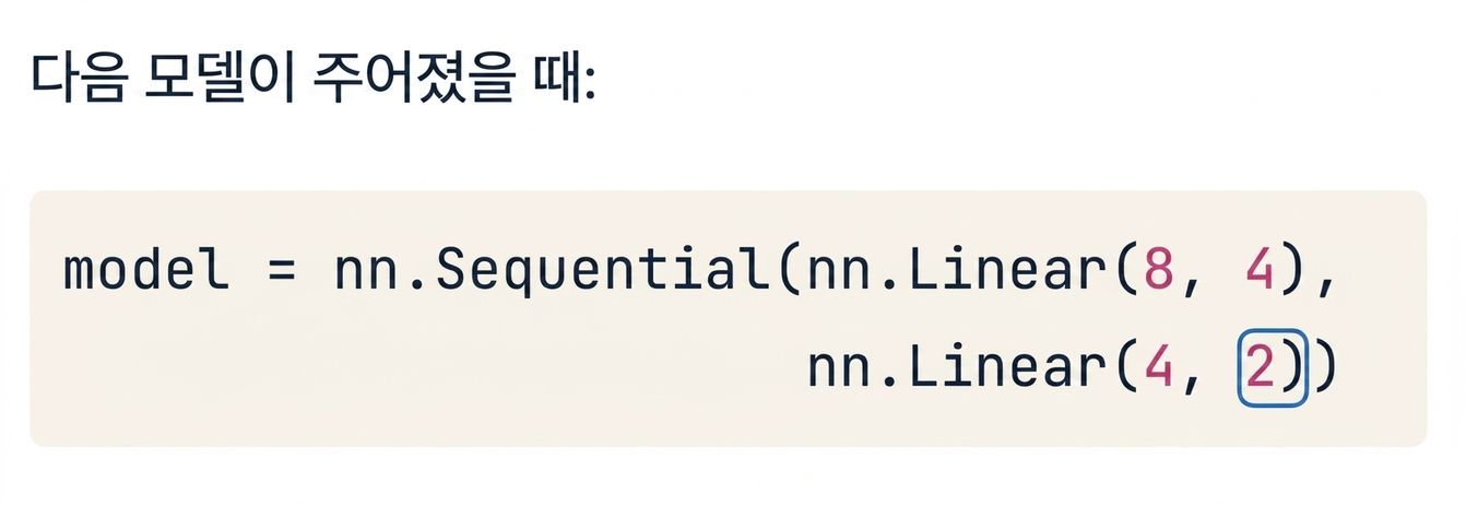 2-레이어 네트워크 코드 블록