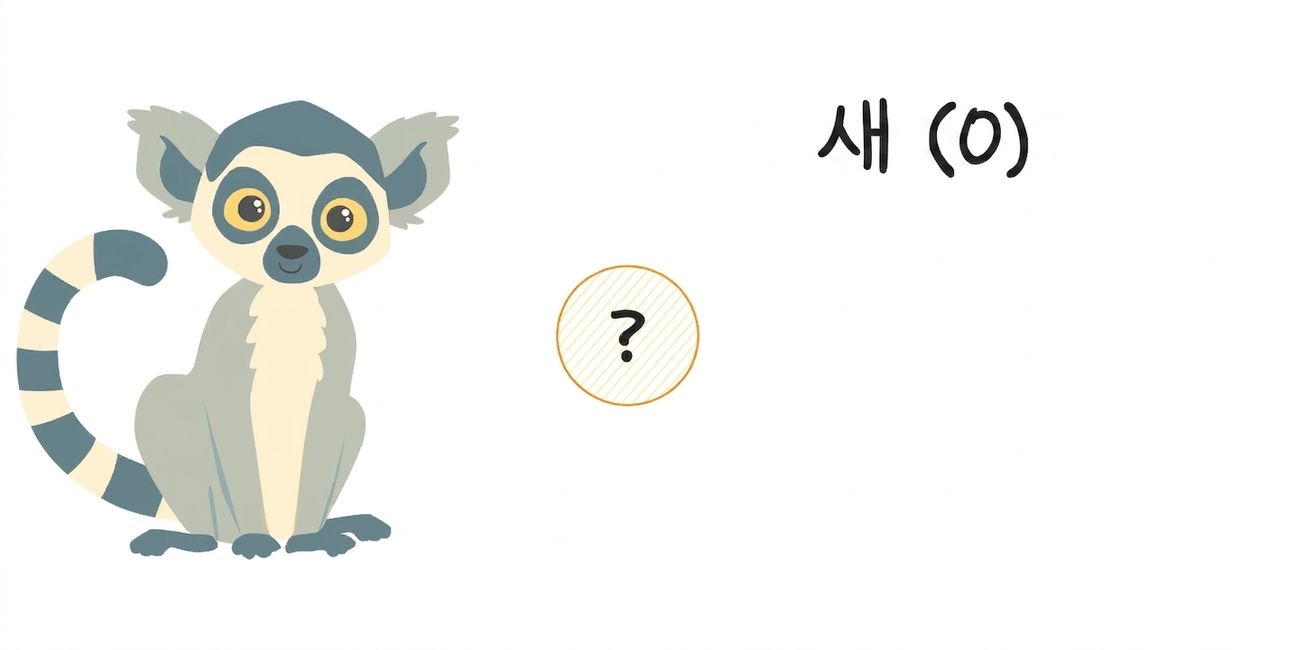 "새" 옵션이 있는 여우원숭이