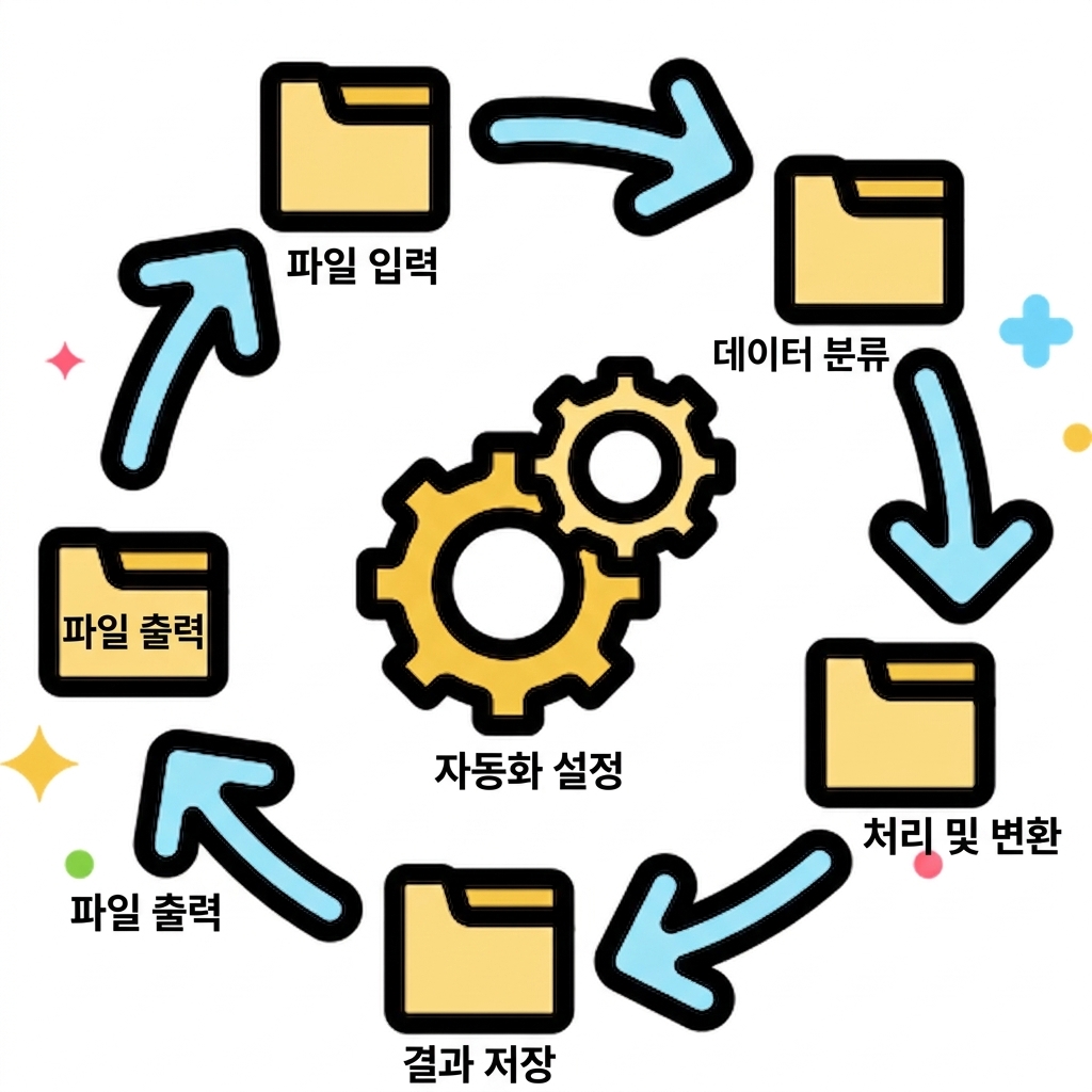 데이터 생애주기 일러스트.