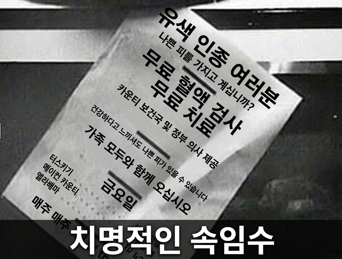터스키기 매독 연구 참가자 모집 전단