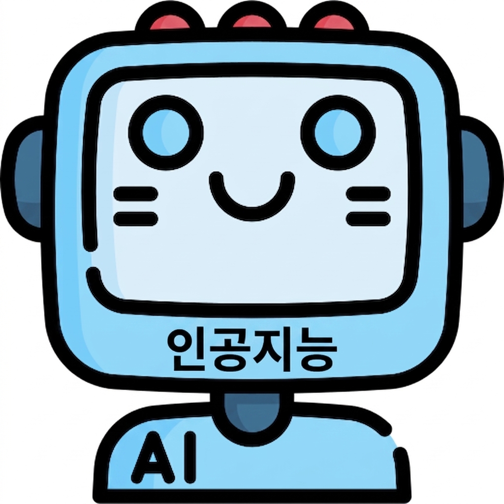 귀여운 로봇 아이콘.