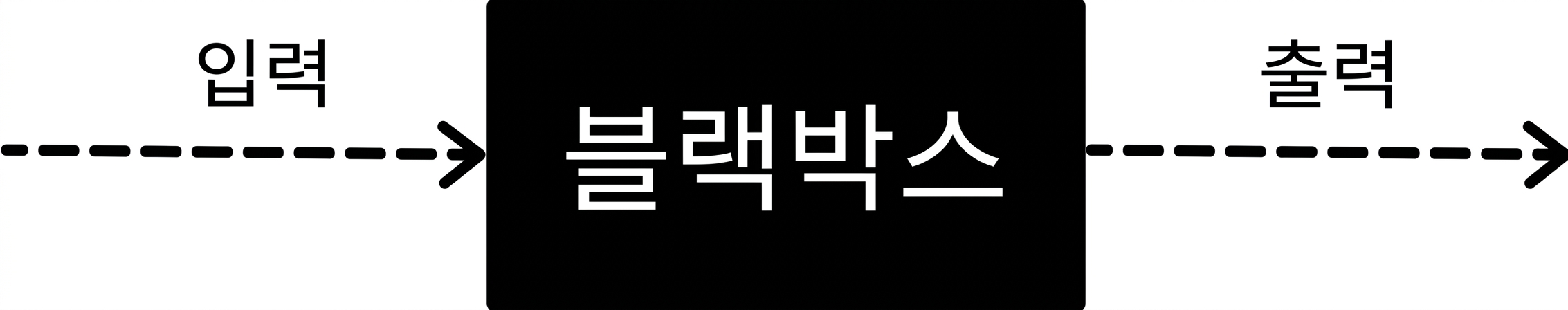 블랙박스 특성을 보여주는 흐름도.