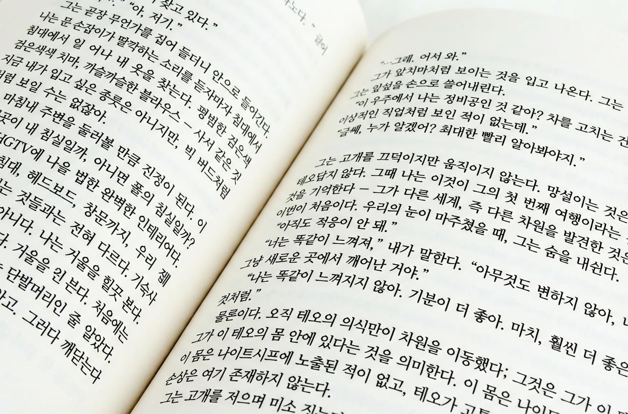 펼쳐진 책.