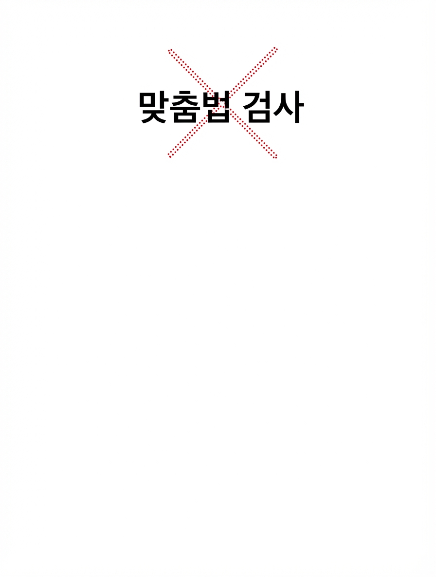 맞춤법 검사.