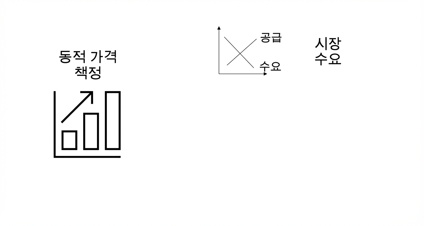 가격 차트와 시장 수요 차트.