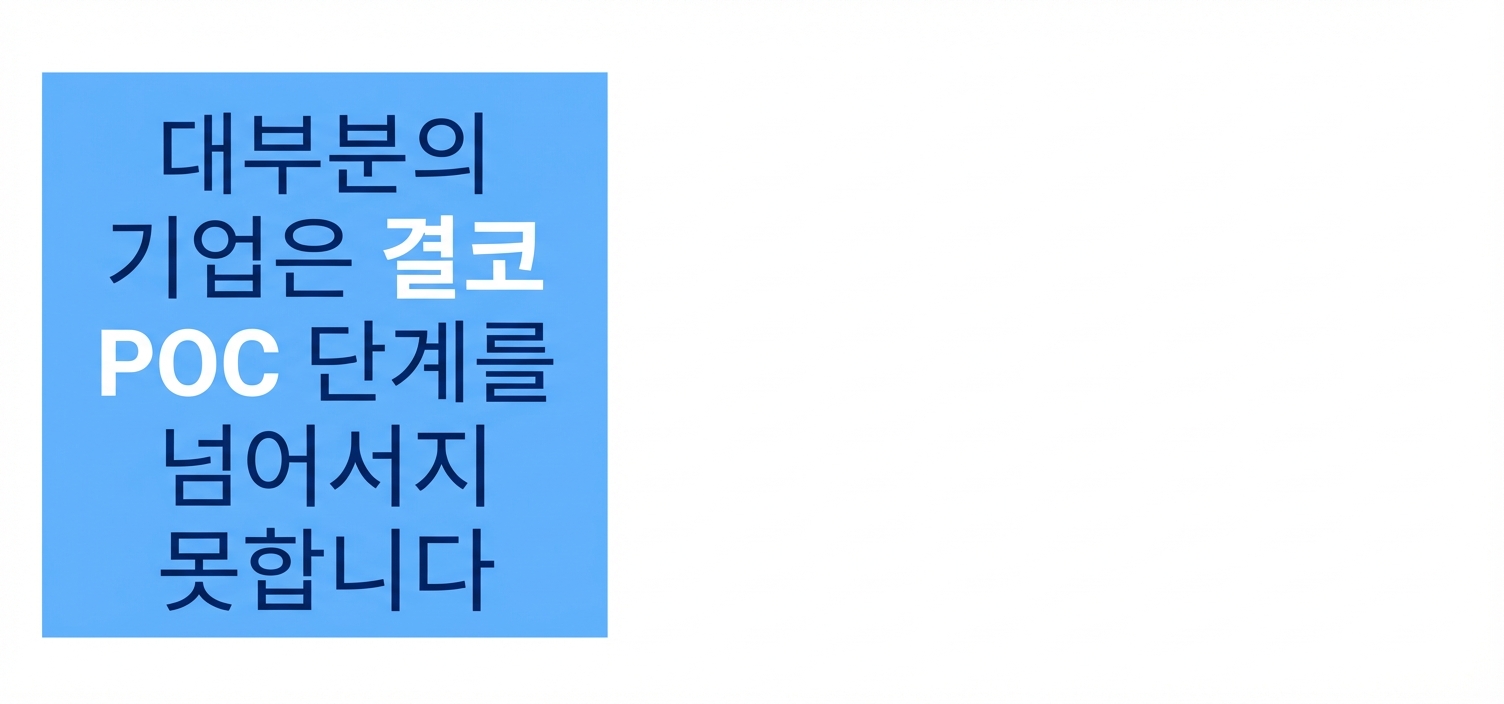대부분의 기업은 POC를 넘지 못함.