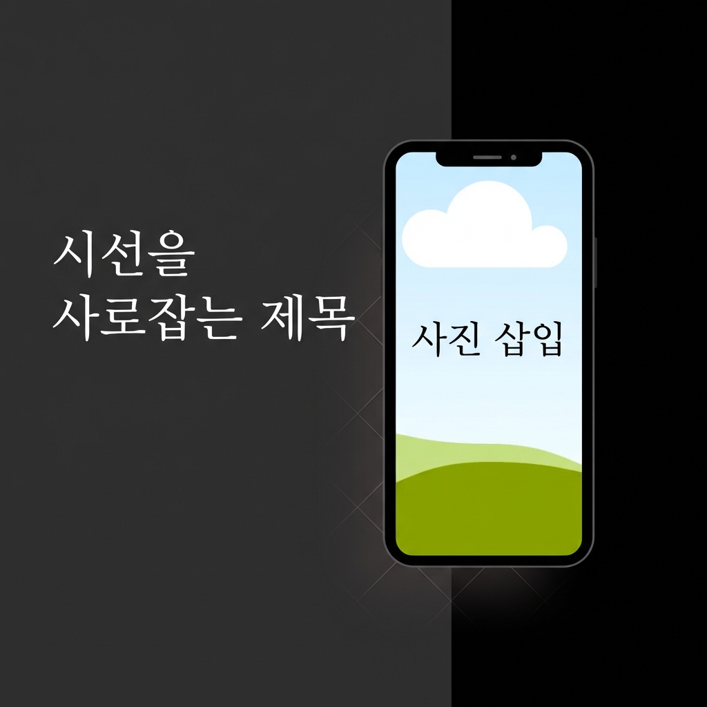 소셜 미디어 광고 와이어프레임.