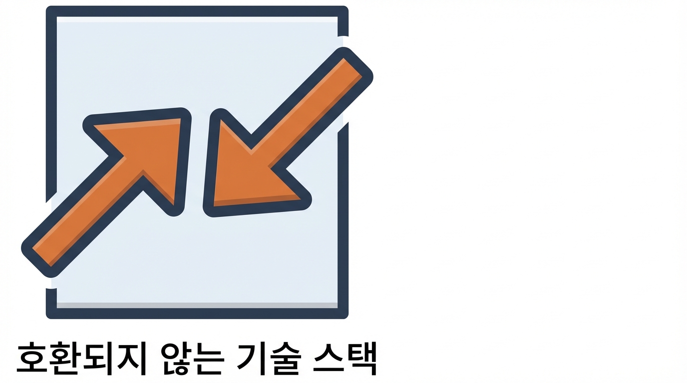 호환되지 않는 기술 스택