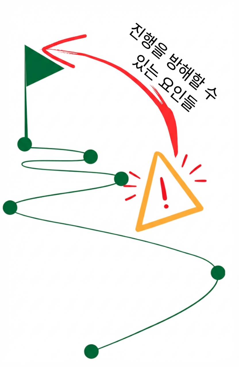 진행 방해