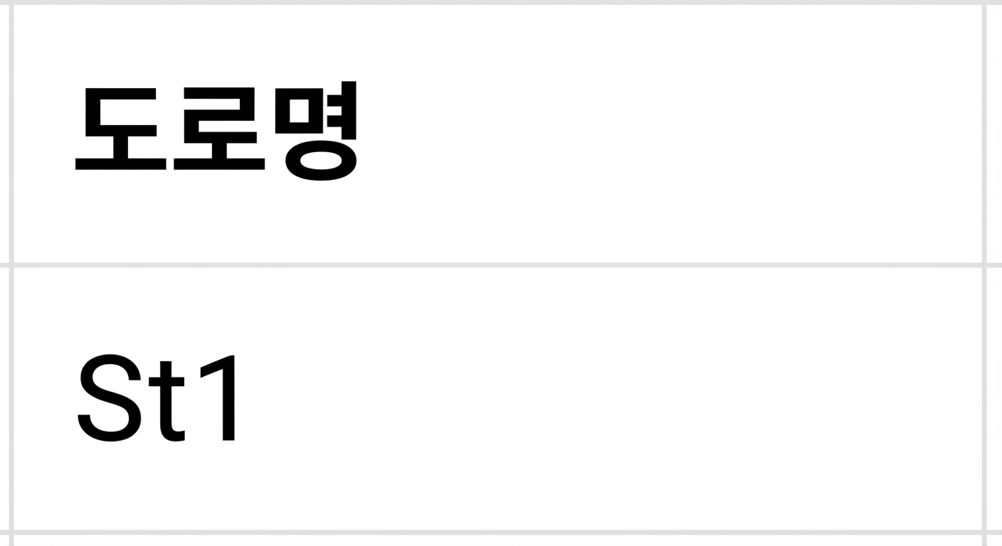 street_name을 보여주는 쿼리 결과