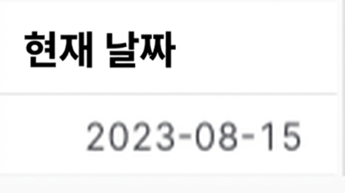 현재 날짜 결과