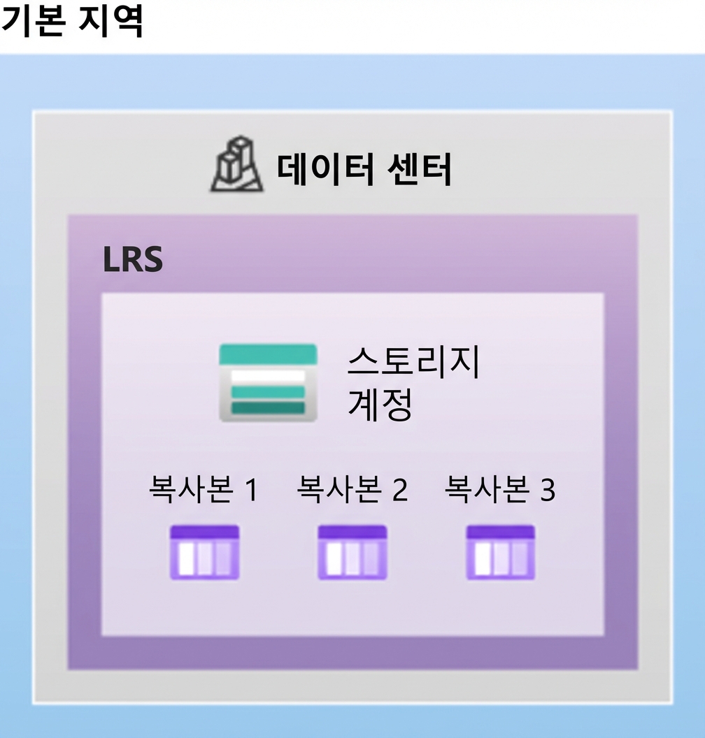 로컬 중복 스토리지 구성 레이아웃 이미지