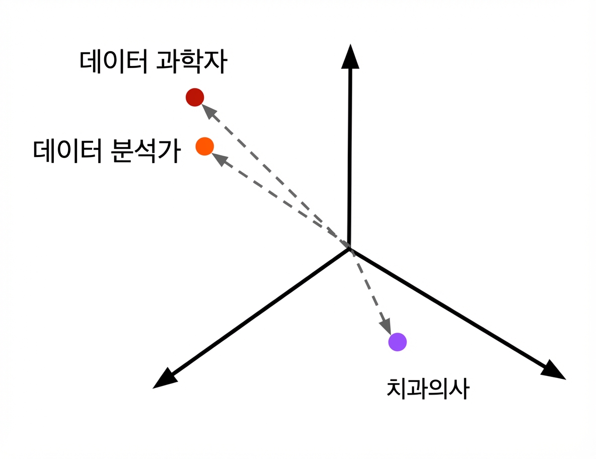 임베딩으로 표시된 채용 공고 추천.