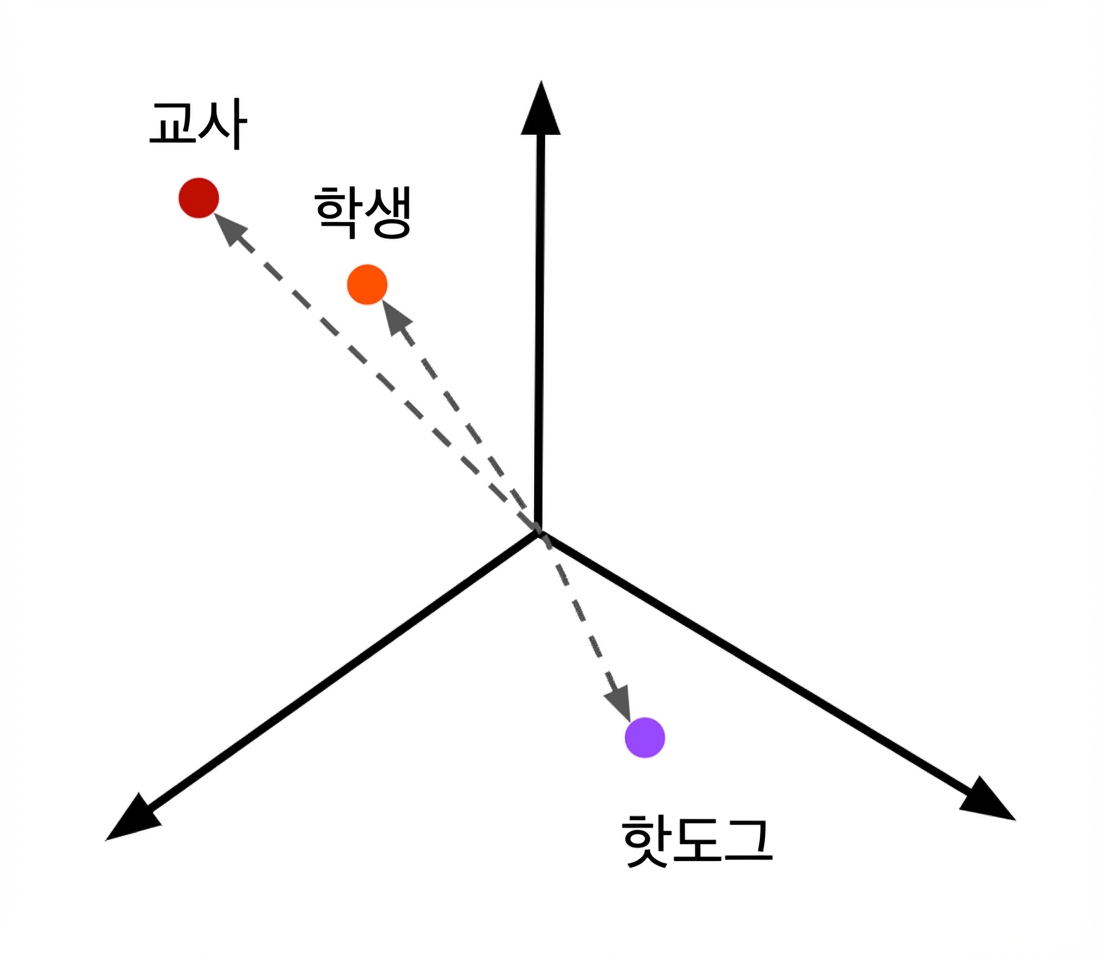 유사한 텍스트일수록 더 가깝게 수치로 표현된 텍스트.