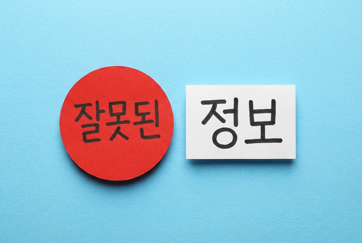 "허위 정보"라는 단어가 표시된 이미지