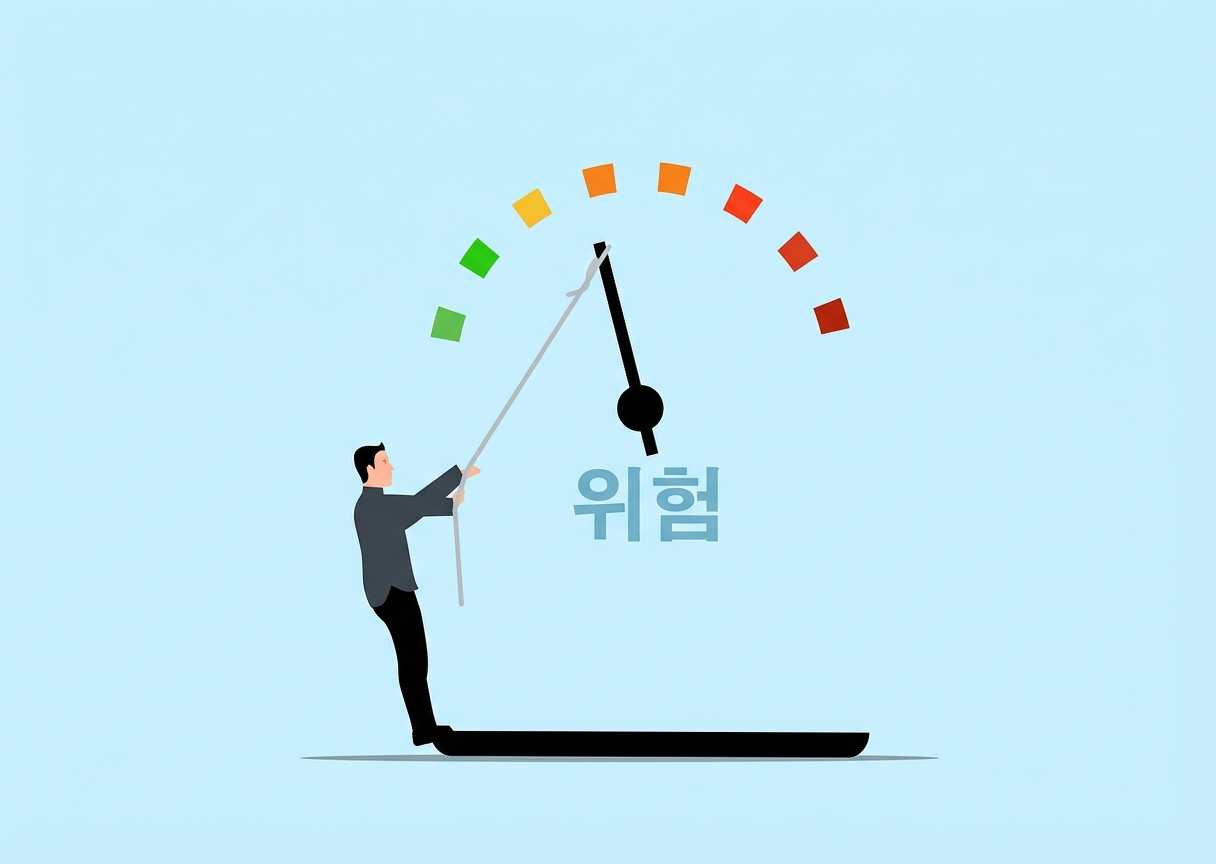 위험 측정기 일러스트