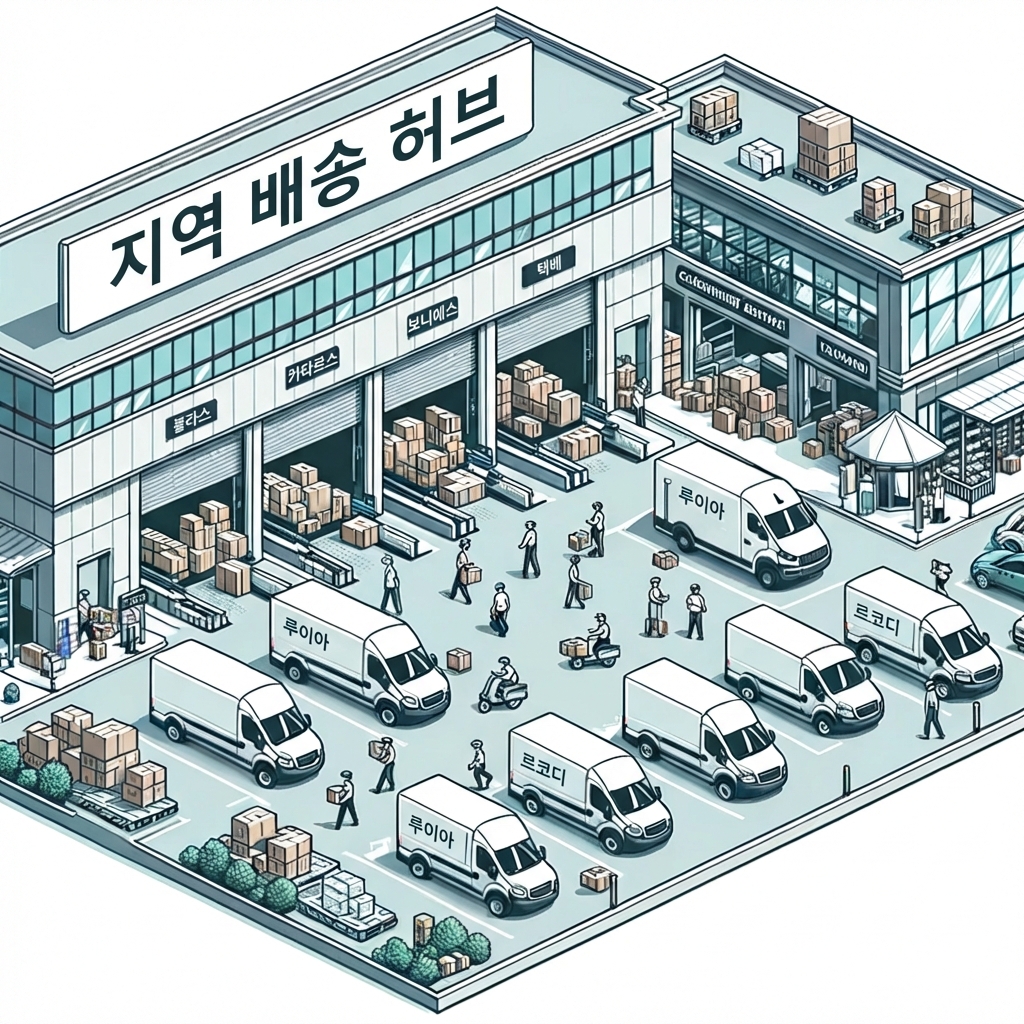 로컬 배송 허브 이미지