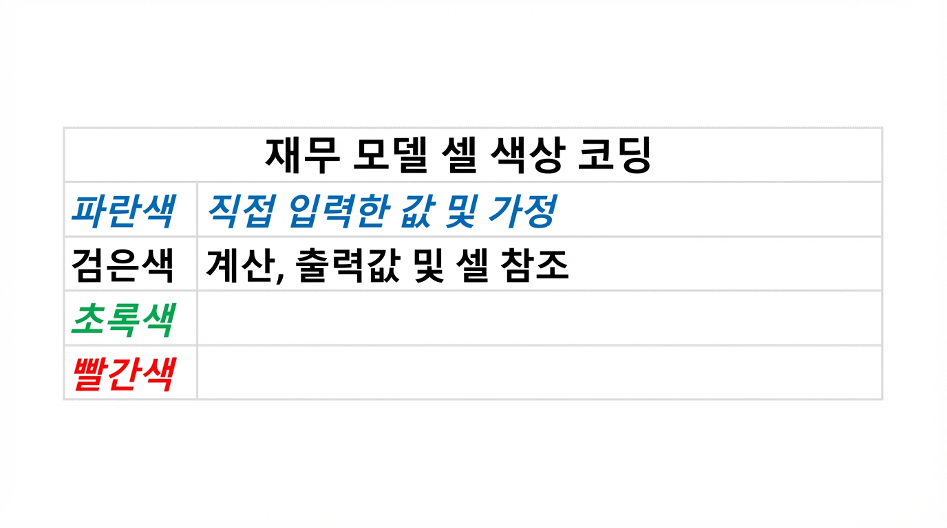 파란색과 검정색이 표시된 색상 코딩 다이어그램