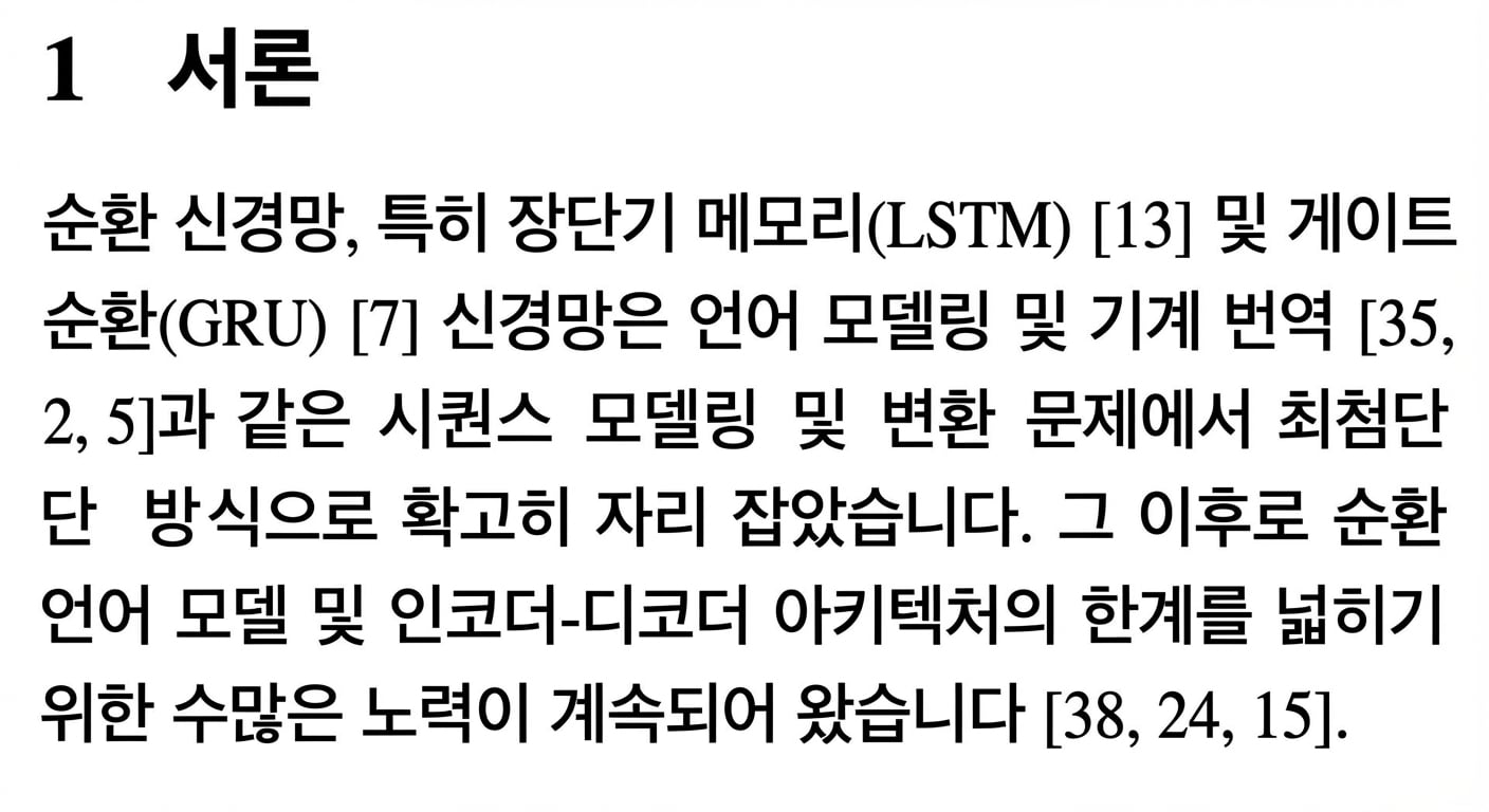 Attention is All You Need 논문 서론 첫 번째 단락.