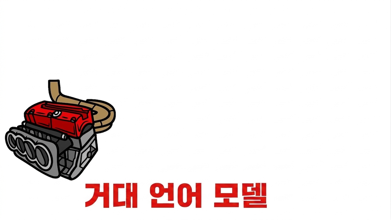 자동차 엔진으로 표현된 LLM.