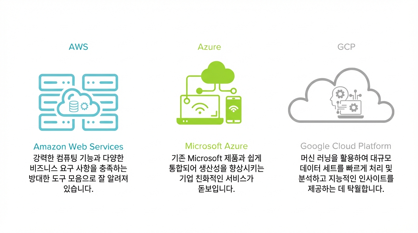 3개의 클라우드 시스템