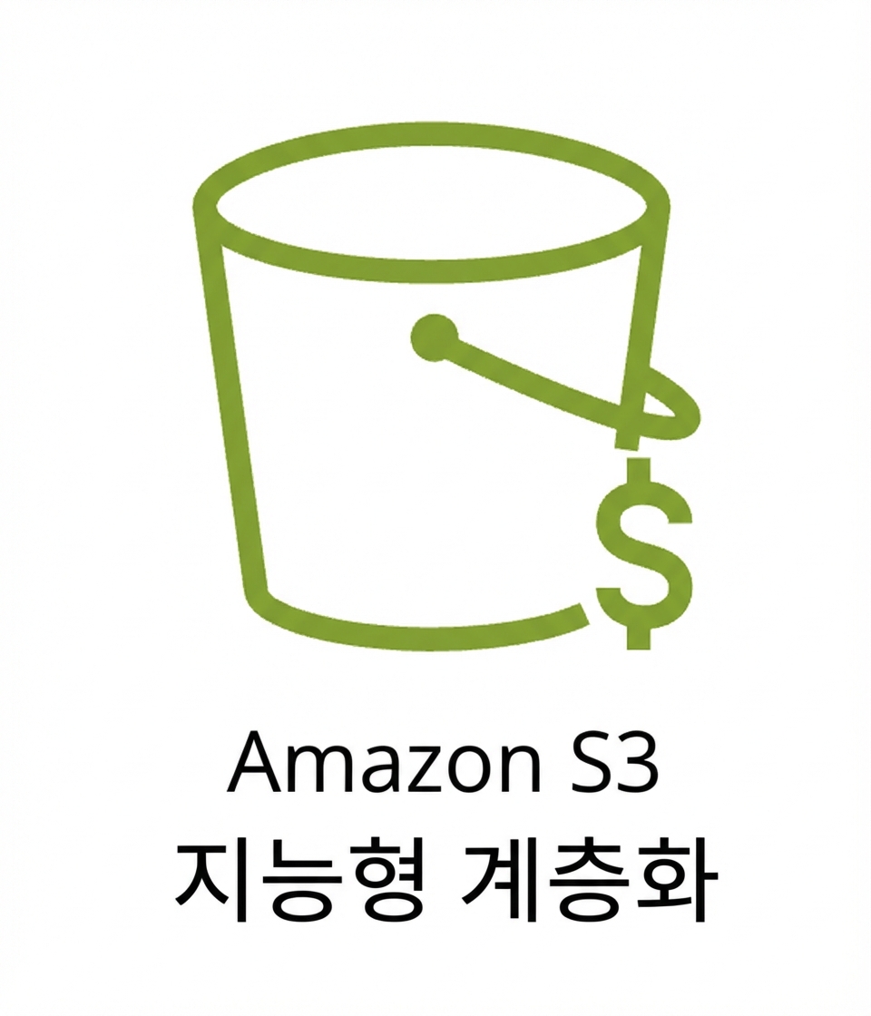 S3 Intelligent-Tiering 스토리지 클래스 아이콘.