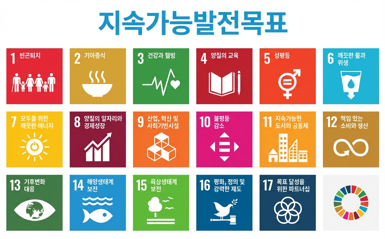 유엔이 발표한 17개 SDG 개요