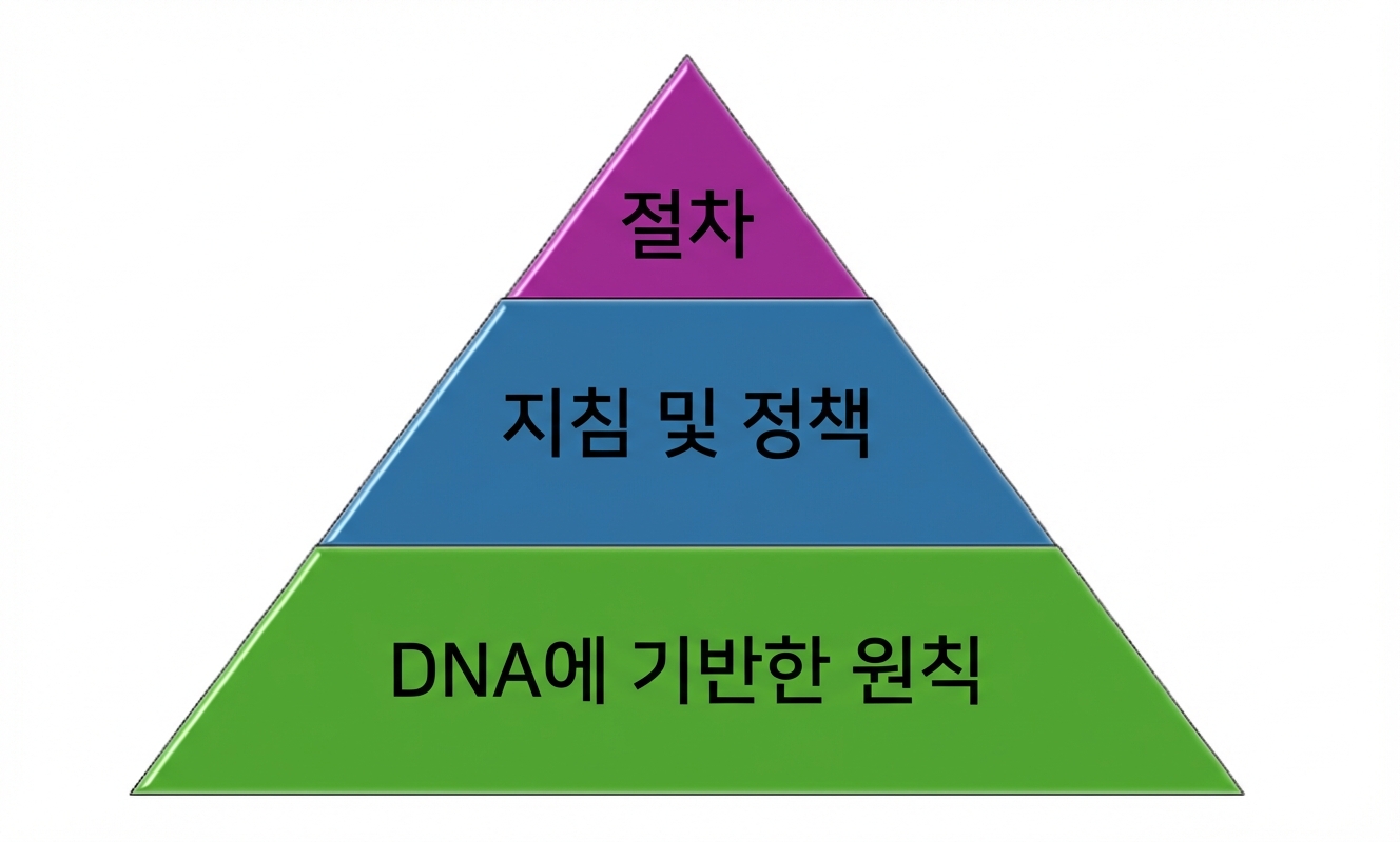 3개 층 피라미드 이미지