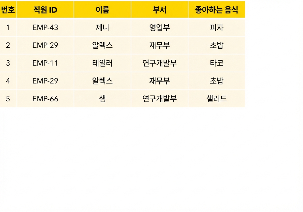 직원 테이블